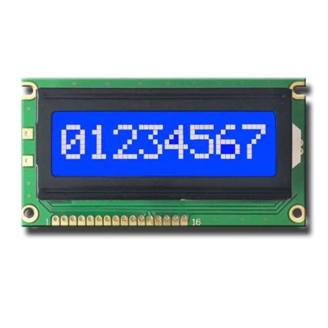 8&times;1 Monochrome COB Character LCD Module