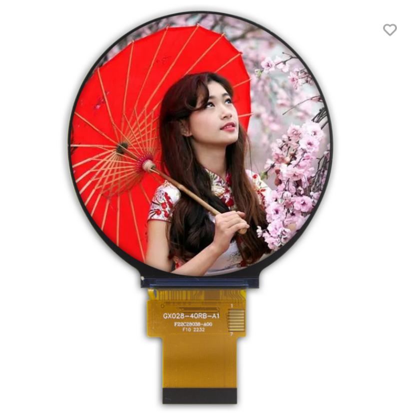 4.0 inch Round IPS TFT LCD Module 400Nits 544x506 Pixels