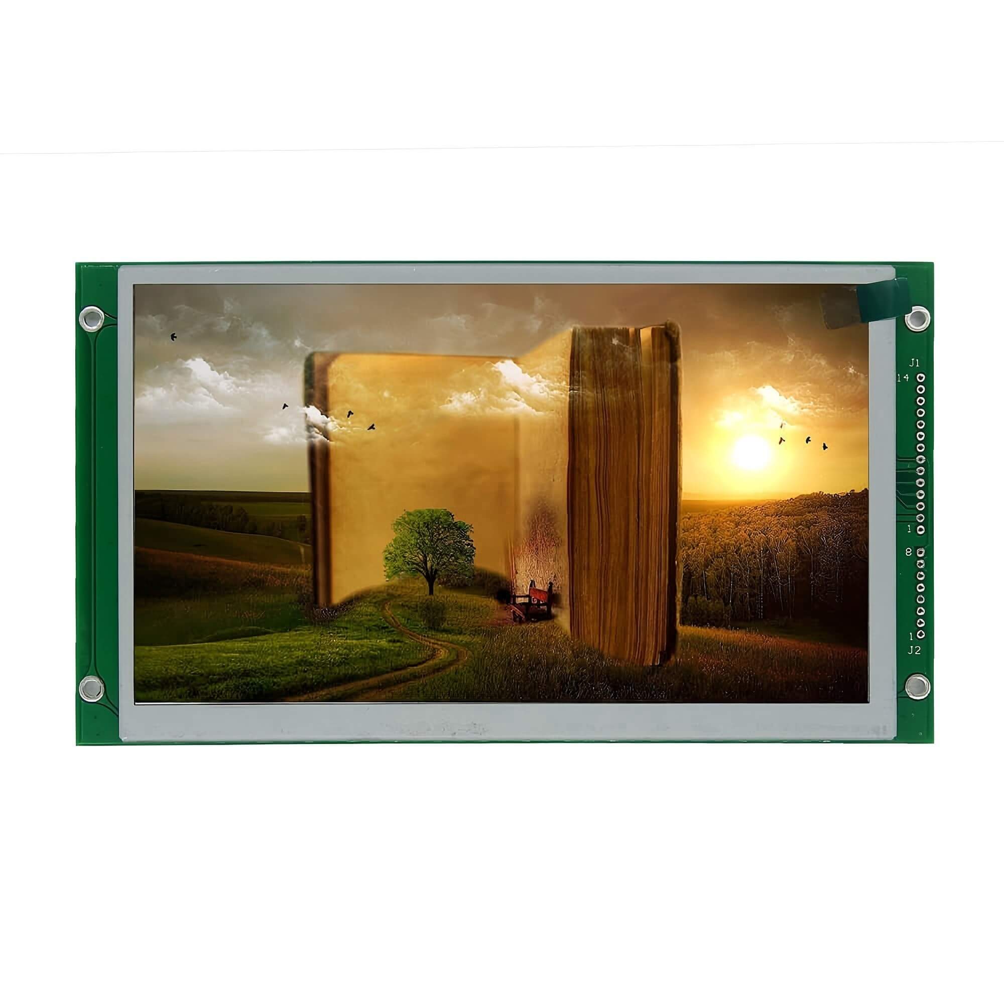 7.0 inch UART HMI TFT LCD Module IPS 400 brightness 1024x600 Pixels